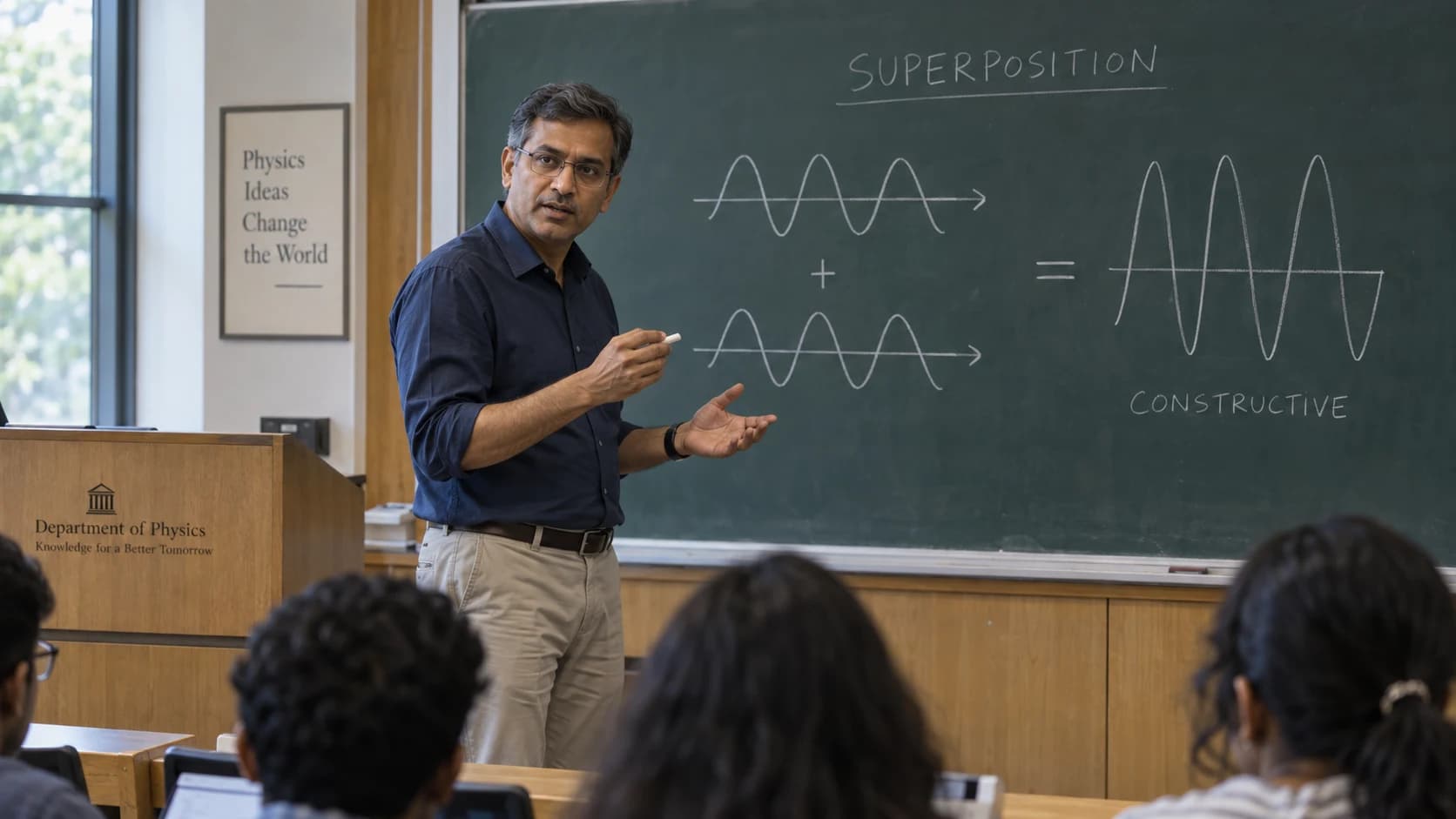 Lecture frame: How waves combine: the superposition principle